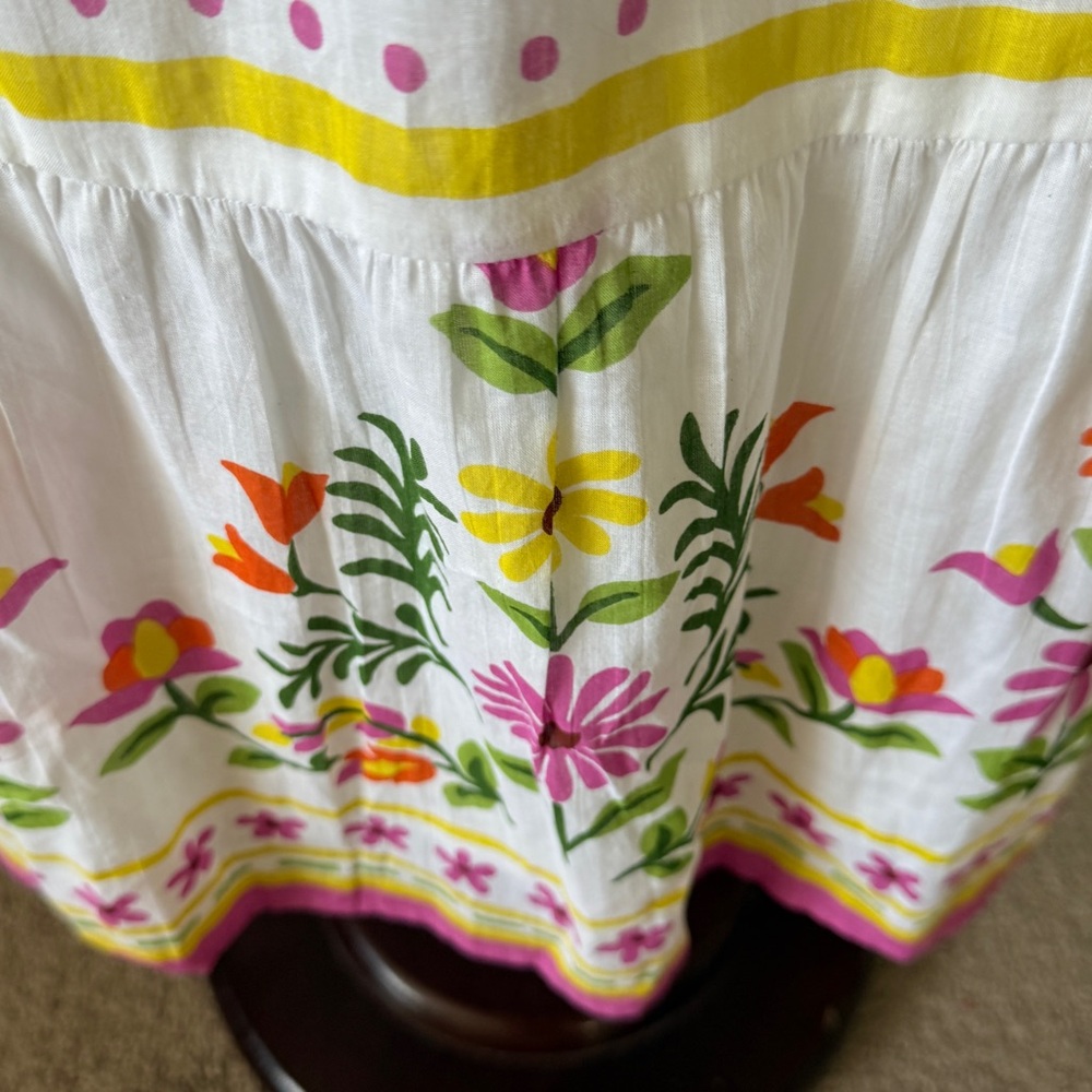BANJANAN NWT Hannah Dress White Floral Print Long Maxi Flutter Sleeve Sz S - Picture 5 of 10